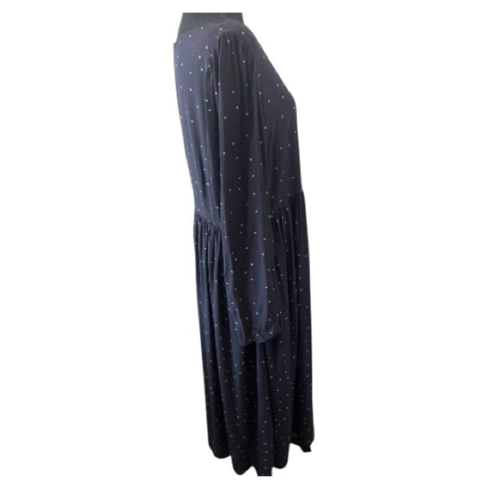 Madewell Star Scatter Midi Dress | Size 14 | Long Sleeve Black l Poshmark - Picture 8 of 9